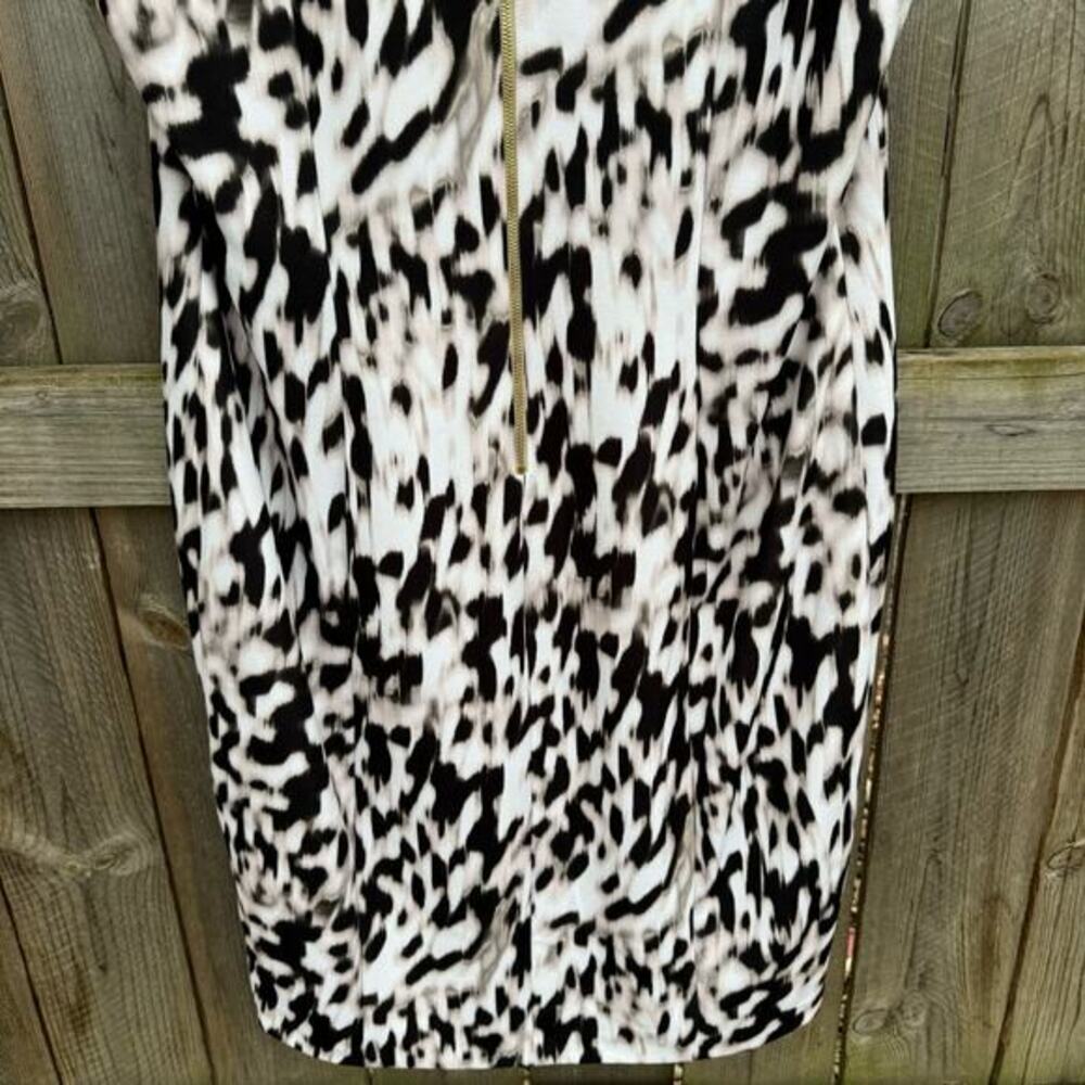 Calvin‎ Klein Dress Animal Print Shift Sleeveless Midi Size 14 W NWT Event - Picture 6 of 8